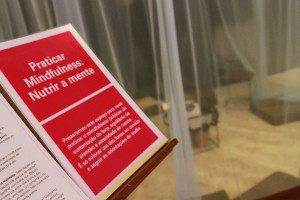 Foto de um livro com o título , " Praticar mindfulness nutrir a mente ".